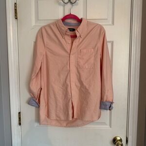 Kate Spade Saturday Oxford Button Down Long Sleeve Shirt Peach Pastel 100%Cotton